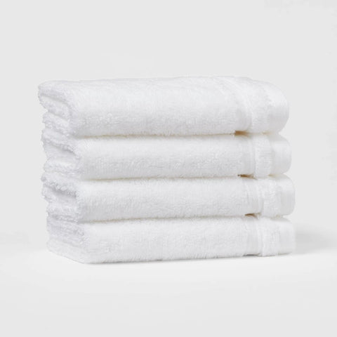 4pk Total Fresh Antimicrobial Washcloth Set White