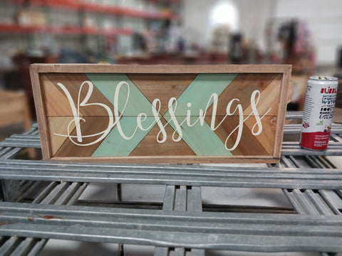'Custom' Blessings sign