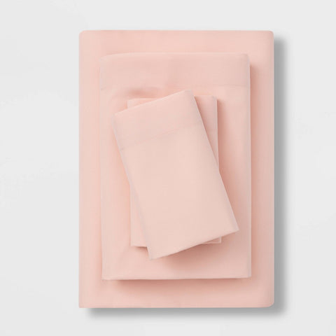 Twin/Twin XL - Microfiber Sheet Set Blush - Room Essentials