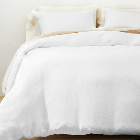 King - Hemp Duvet & Sham Set White - Casaluna