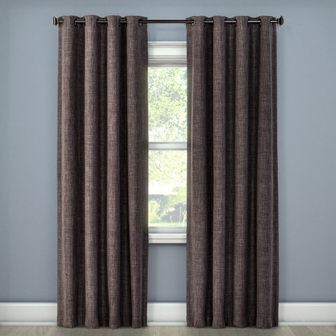 52"x63" Eclipse Blackout Rowland Window Curtain Panel Charcoal Gray