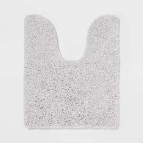 Spa Plush Contour Bath Rug Light Gray - Threshold