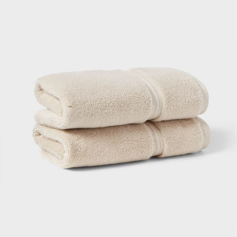 2pk Spa Plush Hand Towel Set Ivory - Threshold™