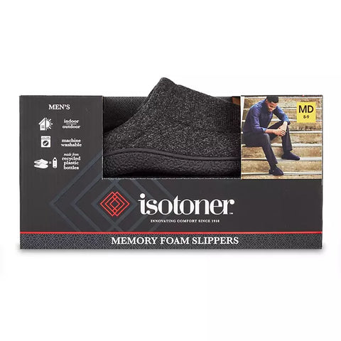 (XXL 3-14) Isotoner Men’s Classic Comfort Hoodback Slipper