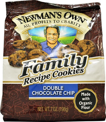 Newman's Own Cookie Family Recipe Made with Organic Flour Double Chocolate Chip 7 Oz