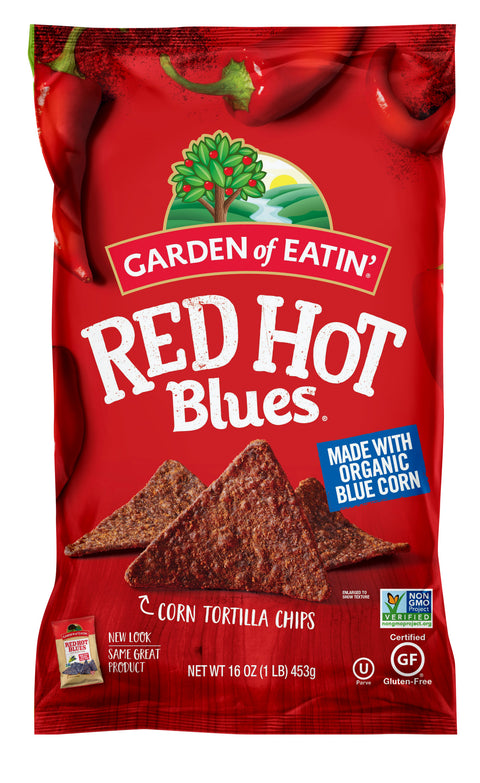 Garden of Eatin' Organic Blue Corn Redhot Tortilla Chips 16 Oz