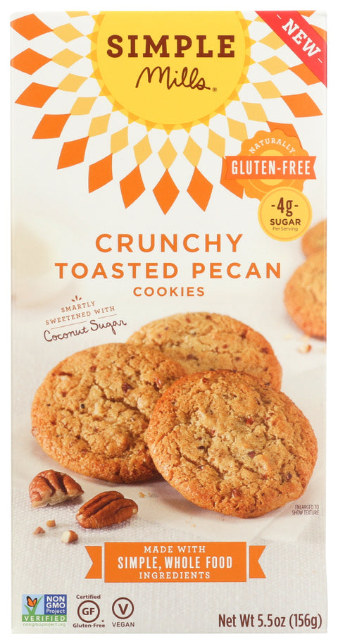 Simple Mills, Crunchy Almond Flour Cookies, Toasted Pecan, 5.5 Oz (156 G)
