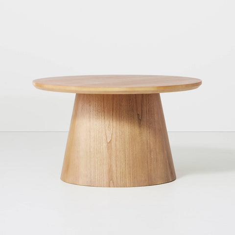 Wooden Round Pedestal Coffee Table - Natural - Hearth & Hand™ with Magnolia