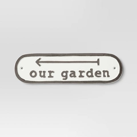 Aluminum Outdoor Patio Garden Sign "Our Garden" - Threshold™