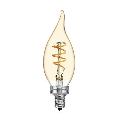 258481 3 Watt Candle Shape Vintage LED Bulb, Warm White