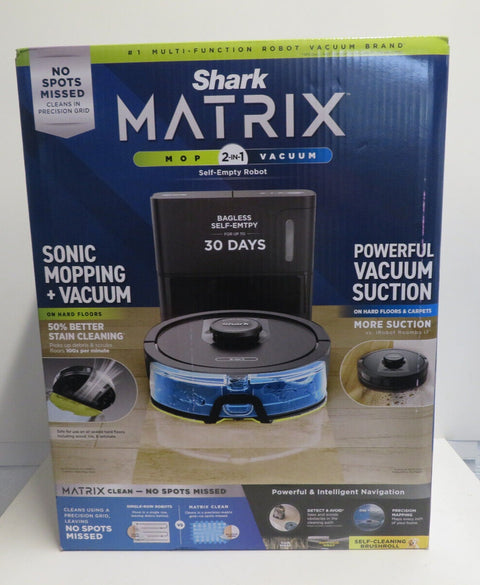 Shark MATRIX 2-in-1 Self-Empty Robot Mop & Vacuum UR2450WS Black