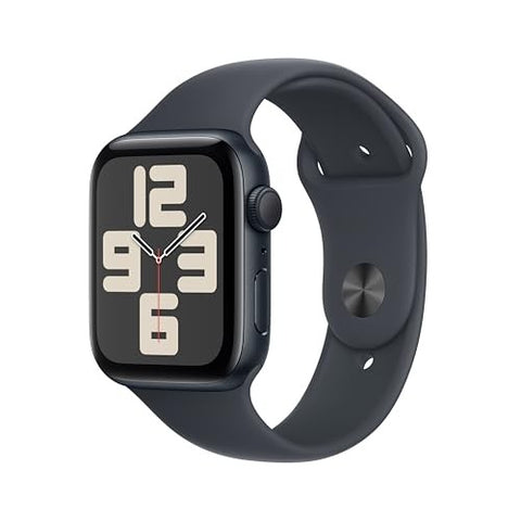 Apple Watch SE 2nd Generation (GPS) 44mm Aluminum Case with Midnight Sport Band - M/L - Midnight - (2024)
