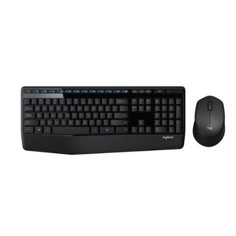 Logitech MK345 Wireless Keyboard - Black: Full Size with 10-Key Pad & Wrist Rest