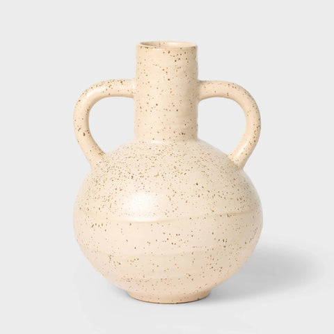 Large Matte Ceramic Speckle Glaze Vase