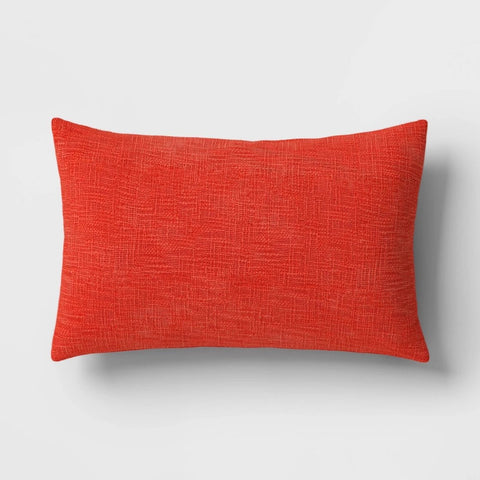 Lumbar Texture Cotton Pillow Rust - Room Essentials