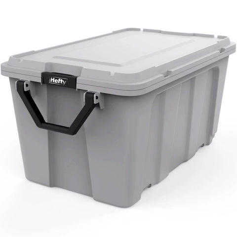 Hefty 50gal MAX PRO Storage Tote Alloy Gray