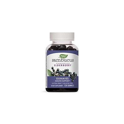 Nature S Way Sambucus Elderberry Herbal Gummies Gluten Free (120 Count)