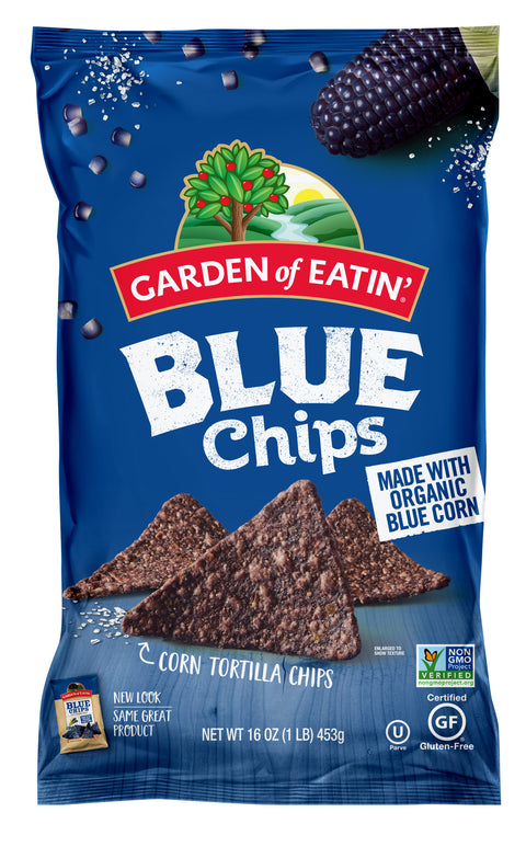 Garden of Eatin', Corn Tortilla Chips, Blue Chips, 16 Oz (453 G)