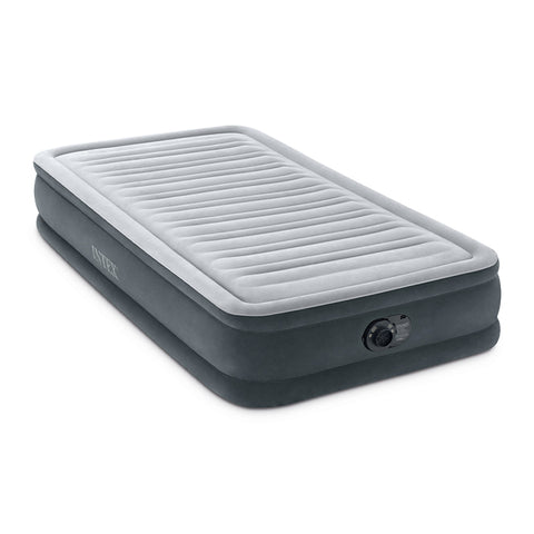 Twin - Intex Comfort Deluxe Dura-Beam Plush Airbed Mattress with Built-in Pump