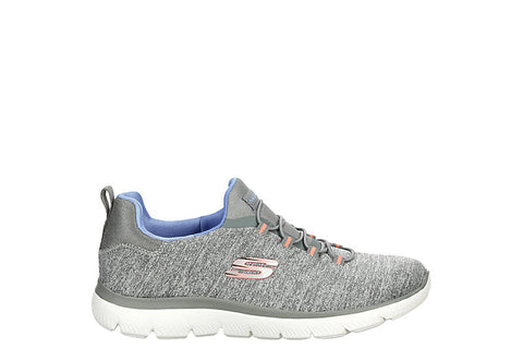 Size 7 - Skechers Women's Summits-Quick Getaway Sneaker Grey/Blue