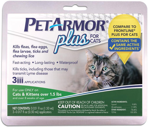 PetArmor Flea & Tick Topical Prevention for Cats, Count of 3