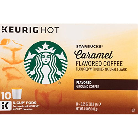 Starbucks K-Cup Coffee Pods - Caramel Flavored, 10 Ct