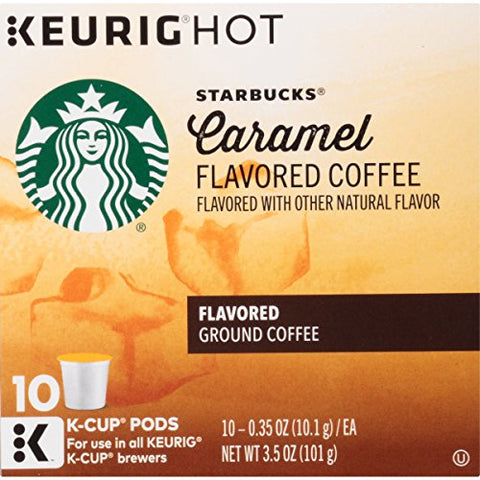 Starbucks K-Cup Coffee Pods - Caramel Flavored, 10 Ct