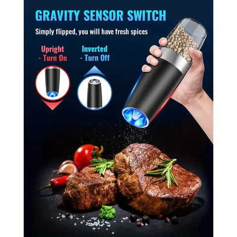 Gravity Electric Salt And Pepper Mill Set, NEW,