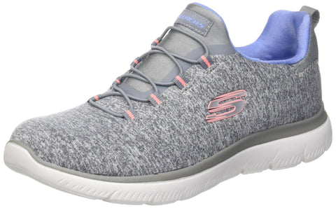 Size 7.5W - Skechers Sport Summits-Quick Getaway Women's Grey Sneaker