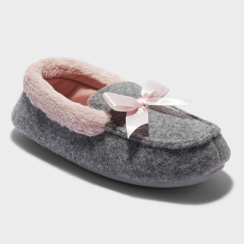 Girls' Dluxe by Dearfoams Madison Moccasin Slippers