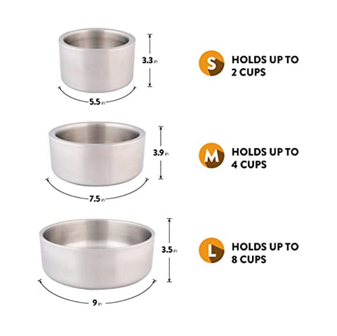 Pet Zone Deluxe Stainless Steel Pet Feeding Bowl