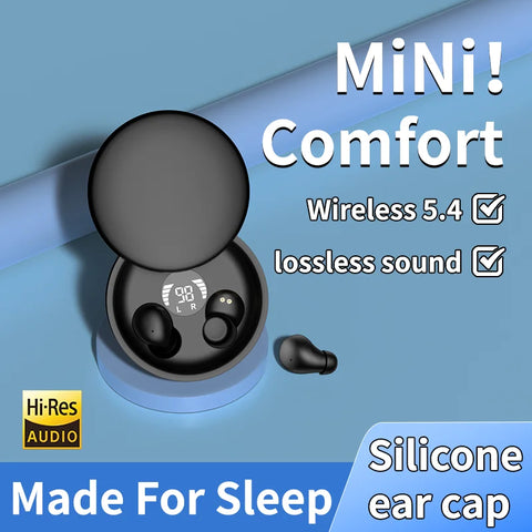 Mini Invisible Bluetooth 5.4 Earbuds, 24hr Battery, 10m Range - Online Only