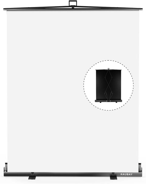 Collapsible White Backdrop Screen - RAUBAY