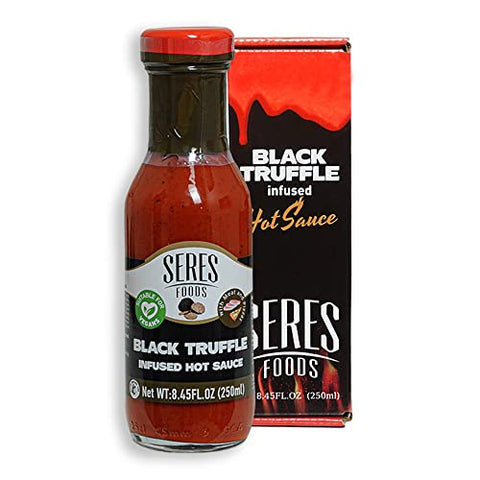 Seres Foods Black Truffle Hot Sauce, Pasta and Spaghetti Sauce, Spicy Fish and Taco Sauce, Chili Steak Sauce Made with Paprika, Jalapeno and Habanero