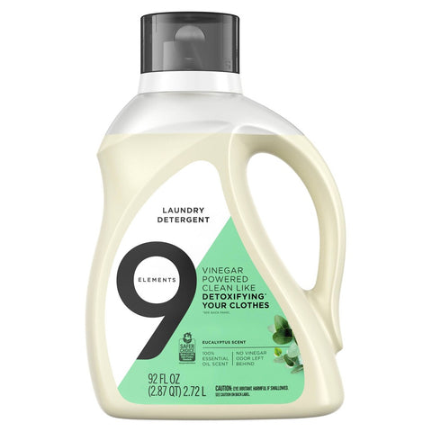 9 Elements Liquid Laundry Detergent - Eucalyptus - 92 Fl Oz