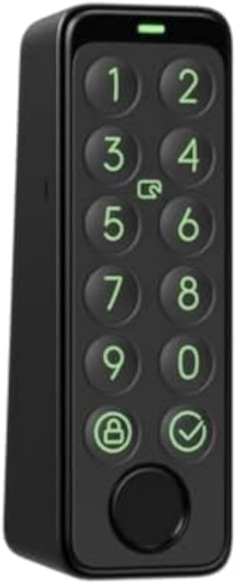 SwitchBot Smart Keypad Touch for SwitchBot Lock, Fingerprint Keyless Home Entry, IP65 Waterproof, Supports Virtual Passwords for Home Security