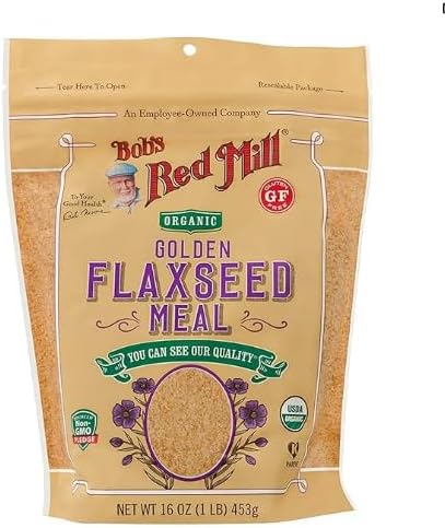 Bobs' Red Mill Organic Golden Flaxseed Meal Gluten Free Whole Ground 16 oz Resealable Bag