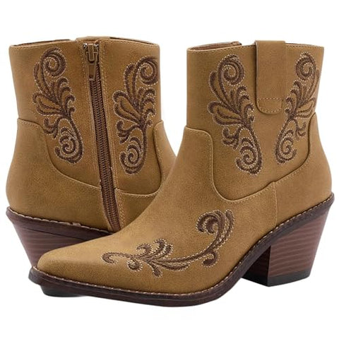 Size 6 - Canyon Trails Western Cowboy Boots for Women with Side Zippers