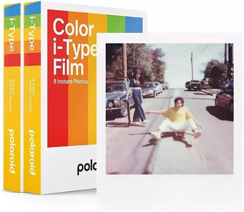 Polaroid Now Gen2 I-Type Instant Film Camera Gift Bundle - Now Gen2 Black and White with Double Pack of Color Film (16 Photos) Bonus White Small Photo Album