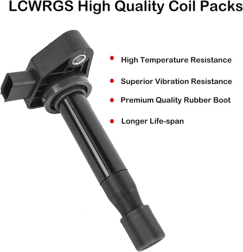 Set of 6 Ignition Coil Pack Fits for 3.2 3.5 3.0 V6 2000 2001 2002 2003 2004 2005 2006 2007 2008 Honda Odyssey Accord EX LX Acura TL RL CL Coils Replaces# UF242 90919-02247