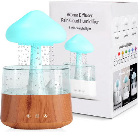 (Lightly Loved) Rain Cloud Humidifier for Bedroom Water Drip Diffuser