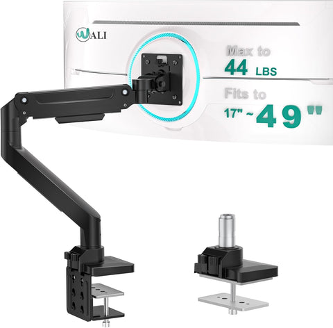 WALI Ultrawide Monitor Arm for 17-49'' Heavy Duty 1000R Curved Screens, Holds up to 44 Lbs