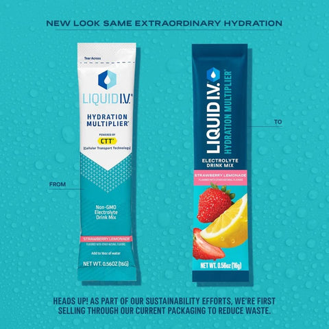 Liquid I.V.® Hydration Multiplier® - Strawberry Lemonade - Hydration Powder Packets | Electrolyte Powder Drink Mix | 1 Pack (16 Servings)