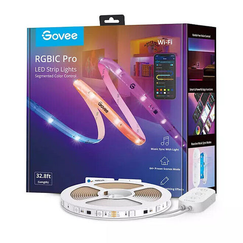 Govee 32.8' Wi-Fi RGBIC LED Strip Light