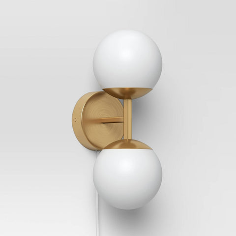 Double Globe Sconce White - Threshold