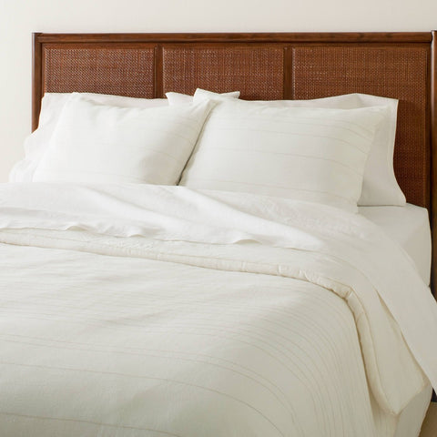 Full/Queen - Fine Stripe Comforter & Sham Set Sour Cream/Twilight Taupe - Hearth & Hand™ with Magnolia
