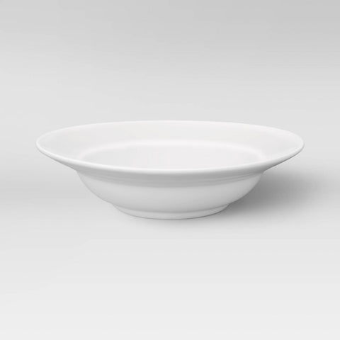 16oz Porcelain Rimmed Pasta Bowl White - Threshold