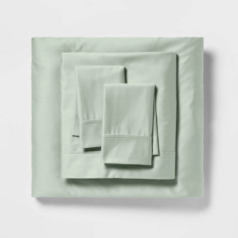 Twin/Twin XL - Solid Performance 400 Thread Count Sheet Set Green - Threshold