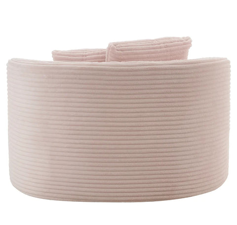 52" Modern Corduroy Chaise Lounge – Convertible Sofa Bed with Wood Legs & 2 Pillows