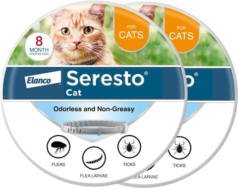 Seresto Cat Flea & Tick Treatment & Prevention Collar for Cats, 8 Months Protection (1 Collar)